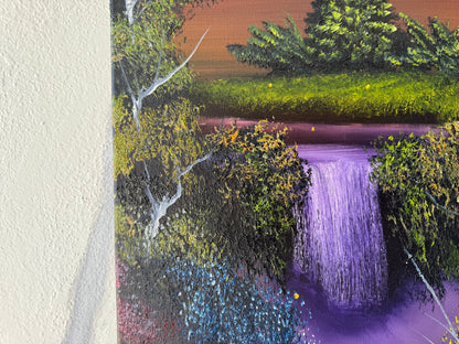 Painting #1870 - 16x20" Canvas - Waterfall Landscape painted 5-30-25