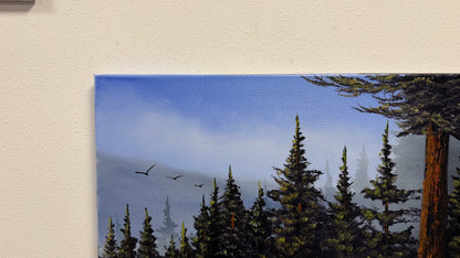 Painting #2580 - 18x24" Canvas - Mt Rainier Forest Landscape painted 9-4-26