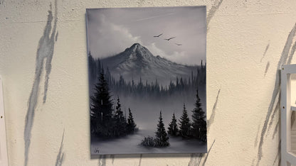 Painting #2168 - 16x20" Canvas - Path To Mt Hood painted 12-3-25