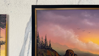 Painting #2438 - 20x24" Framed Canvas - West Coast Seascape painted 5-15-26