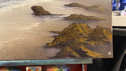 Painting #2083 - 22x28" Canvas - Oregon Coast Seascape painted 10-3-25