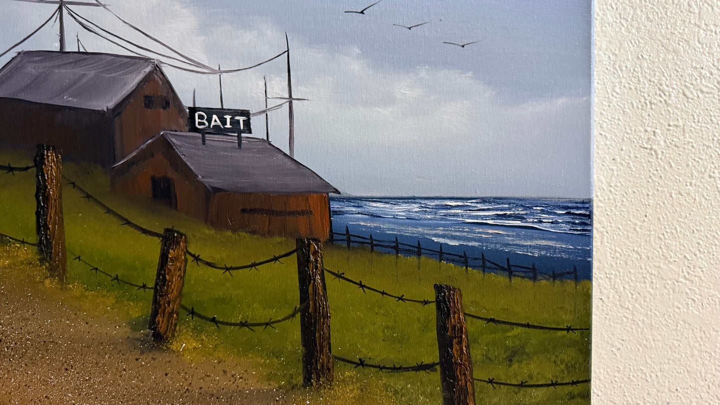 Painting #2420 - 16x20" Canvas - Barnacle Bay Seascape painted 4-30-26