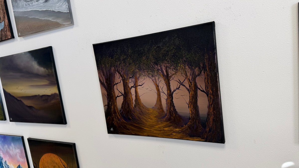 Painting #2660 - 16x20" Canvas - Forest Landscape painted 10-23-26
