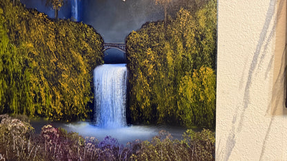 Painting #2344 - 22x28" Canvas - Multnomah Falls painted 3-19-26