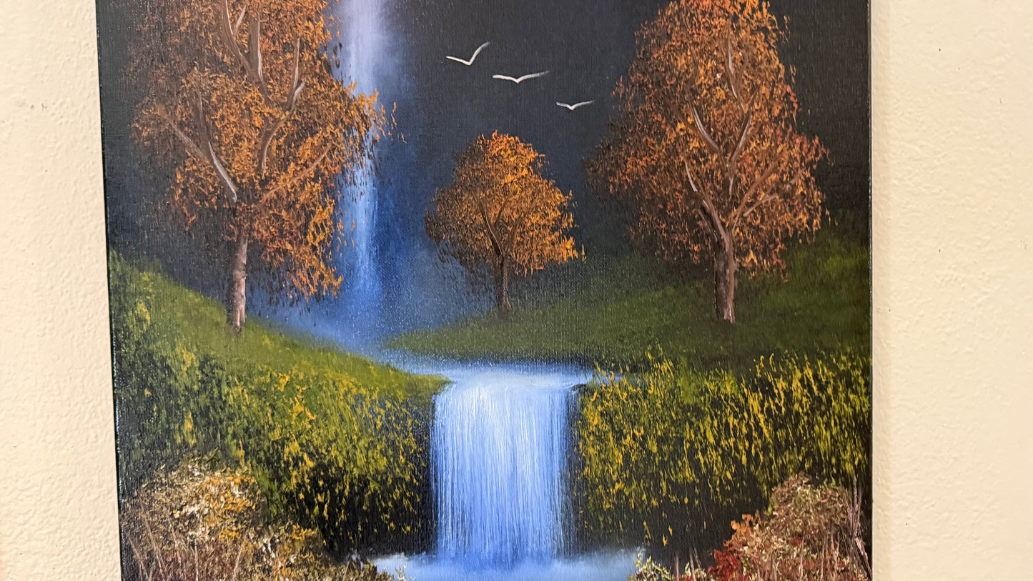 Painting #2347 - 16x20" Canvas - Orchard Falls 3 painted 3-21-26