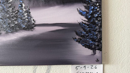 Painting #2409 - 16x20" Canvas - Road To Mt Hood Landscape painted 4-24-26