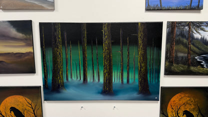 Painting #2649 - 24x36" Canvas - Forest Landscape painted 10-15-26