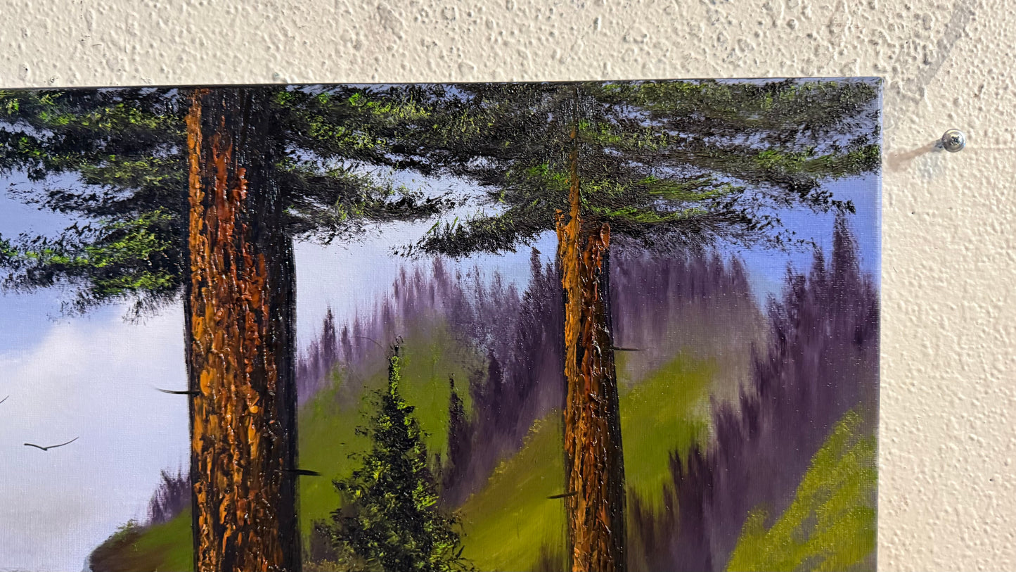 Painting #2454 - 16x20" Canvas - Oregon Coast Seascape painted 5-23-26