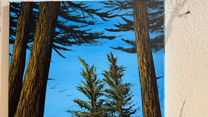 Painting #2307 - 18x24" Canvas - Acrylic Forest painted 2-26-26