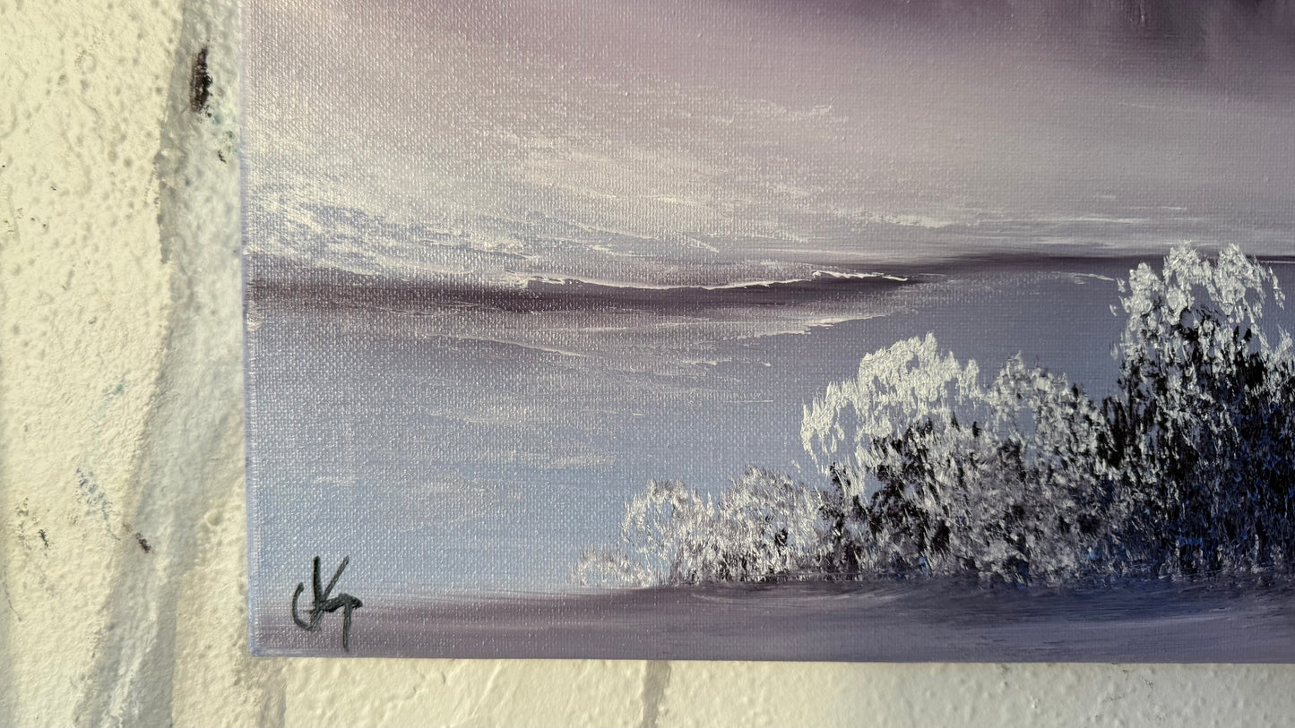 Painting #2071 - 16x20" Canvas - Winter Landscape painted 9-22-25