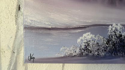Painting #2071 - 16x20" Canvas - Winter Landscape painted 9-22-25