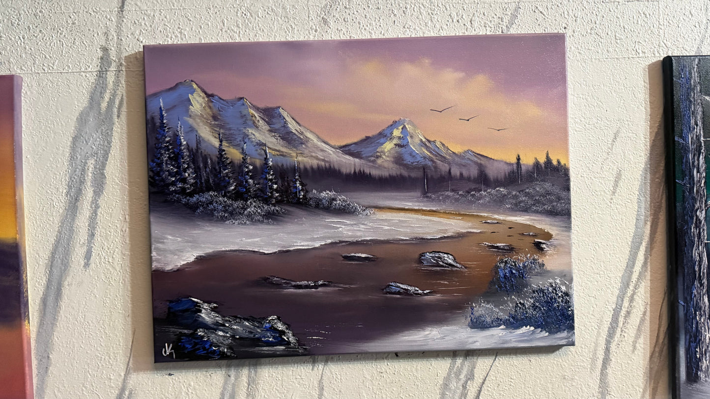 Painting #2261 - 18x24" Canvas - Hidden Mountain Creek Landscape painted 1-29-26