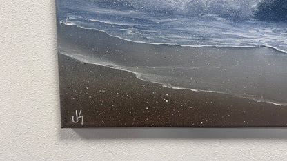Painting #2551 - 16x20" Canvas - Crashing Wave Seascape painted 8-14-26