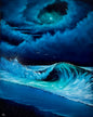 Painting #2570 - 22x28" Canvas - Cloud Stairway Crashing Wave Seascape painted on 8-28-26