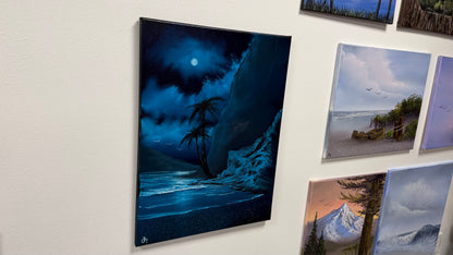 Painting #2566 - 18x24" Canvas - Tropical Seascape painted 8-24-26