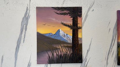 Painting #2357 - 16x20" Canvas - Mountain River Landscape painted 3-26-26