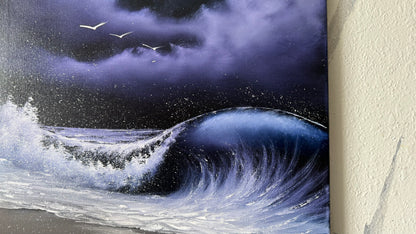 Painting #2467 - 16x20" Canvas - Crashing Wave Seascape painted 5-30-26