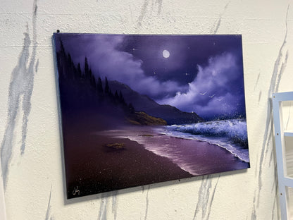 Painting #2113 - 18x24" Canvas - Seascape Painting painted 10-23-25