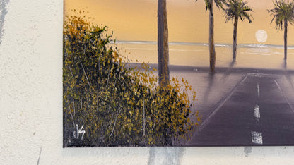 Painting #2246 - 16x20" Canvas - Palm Tree Drive painted 1-19-26