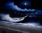 Painting #2384 - 16x20" Canvas - Crahsing wave Seascape painted 4-12-26