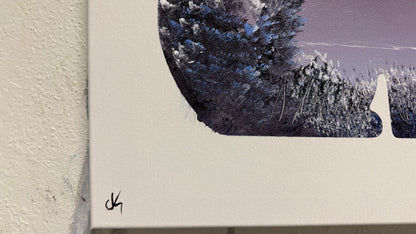 Painting #2066 - 16x20" Canvas - Sitting Bear painted 9-20-25