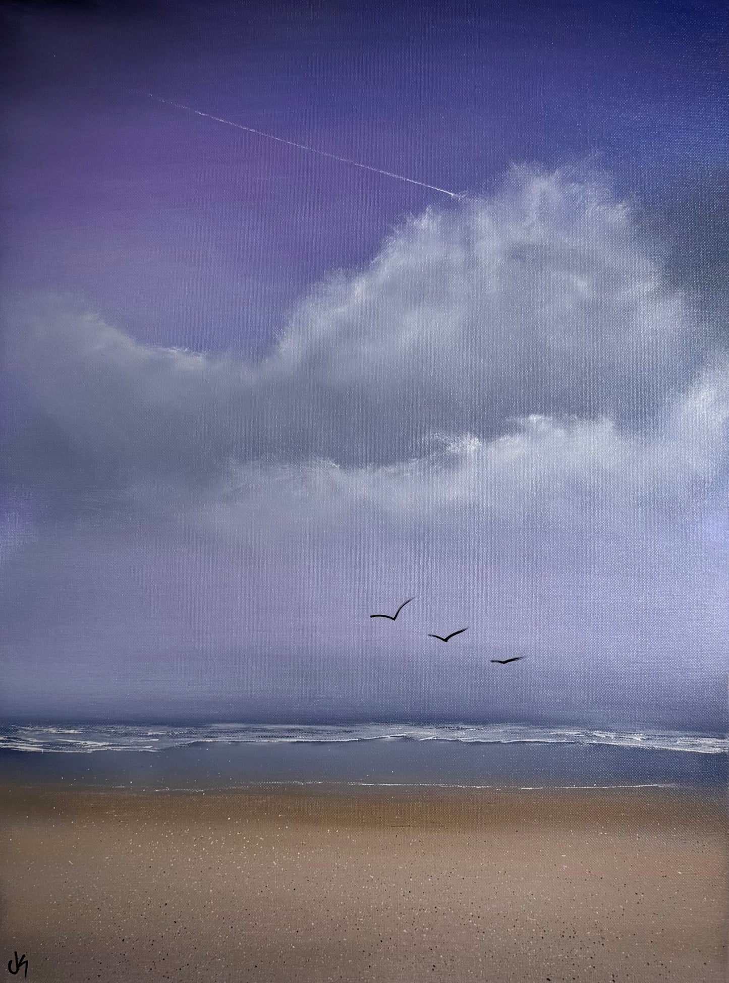 Painting #2508 - 18x24" Canvas - Pacific Northwest Seascape painted 7-9-26