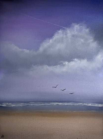 Painting #2508 - 18x24" Canvas - Pacific Northwest Seascape painted 7-9-26