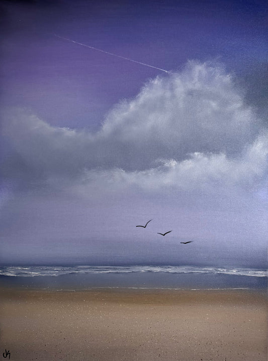 Painting #2508 - 18x24" Canvas - Pacific Northwest Seascape painted 7-9-26