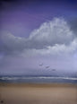 Painting #2508 - 18x24" Canvas - Pacific Northwest Seascape painted 7-9-26