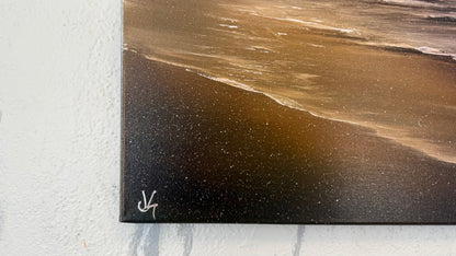 Painting #2223 - 16x20" Canvas - Golden Shores Lighthouse Cove painted 1-5-26