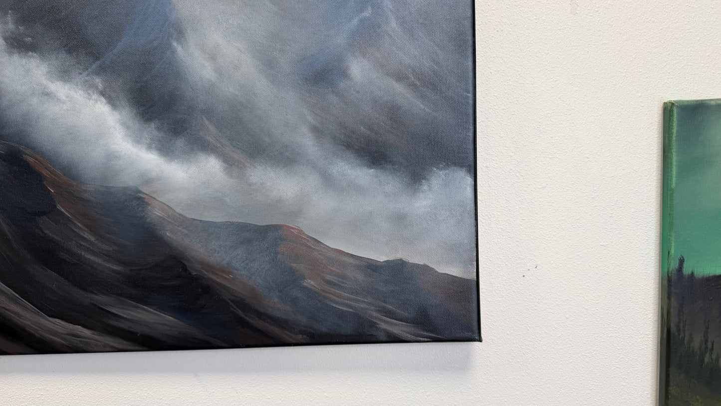 Painting #2572 - 22x28" Canvas - Josh and Dani Mountain Landscape painted on 8-29-26