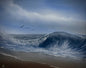Painting #2551 - 16x20" Canvas - Crashing Wave Seascape painted 8-14-26