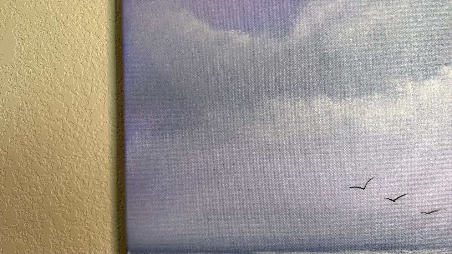 Painting #2508 - 18x24" Canvas - Pacific Northwest Seascape painted 7-9-26