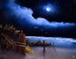 Painting #2477 - 16x20" Canvas - Night Seascape painted 6-4-26