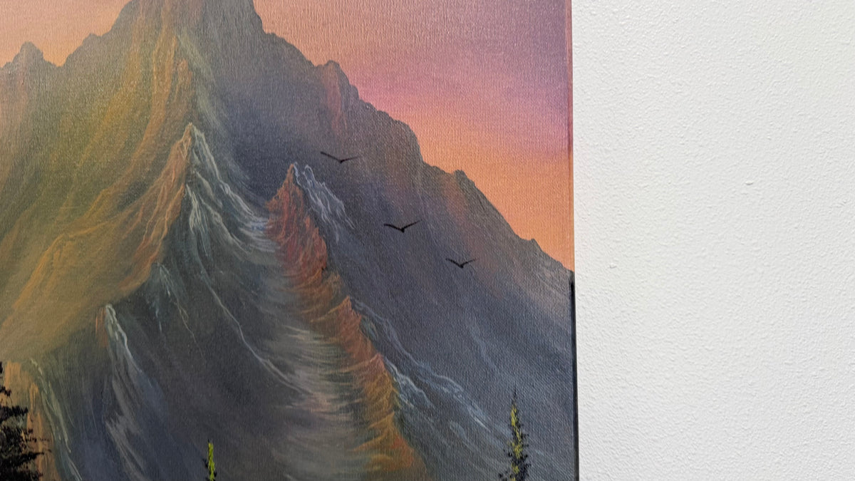 Painting #2582 - 16x20" Canvas - Mountain Landscape by Josh and Dani painted 9-5-26