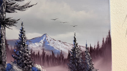 Painting #2313 - 18x24" Canvas - Winter Landscape painted 2-28-26