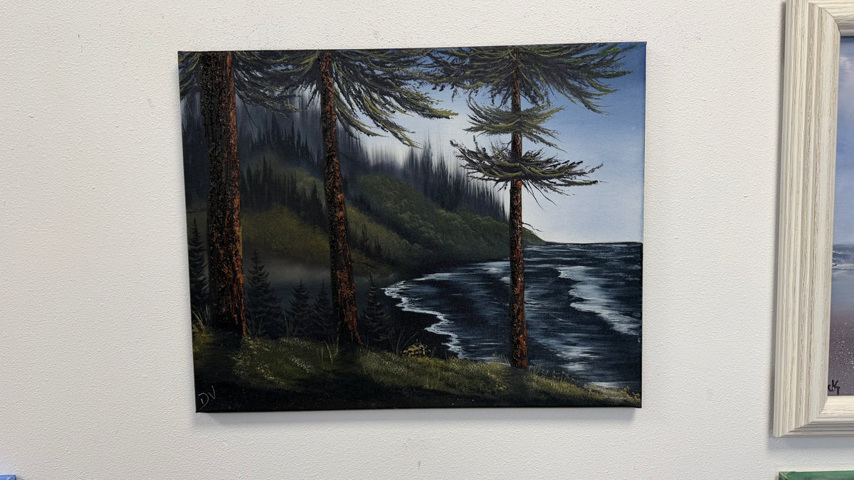 Painting # by Dani from Happily Painted - 16x20" Canvas - Oregon Coast Seascape