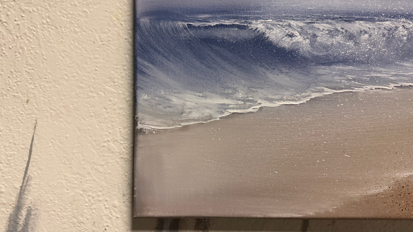 Painting #2186 - 16x20" Canvas - Day Time Seascape painted 12-13-25