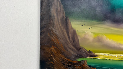Painting #2617 - 18x24" Canvas - Night Seascape painted 9-24-26