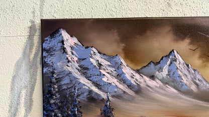 Painting #2259 - 16x20" Canvas - Mountain Landscape painted 1-28-26
