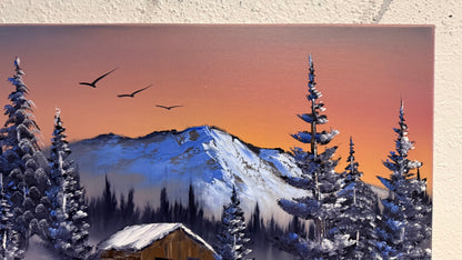 Painting #2134 - 18x24" Canvas - Mountain Landscape painted 11-6-25