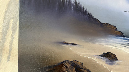 Painting #2133 - 18x24" Canvas - Oregon Seascape painted 11-3-25