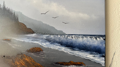 Painting #2461 - 16x20" Canvas - Oregon Coast painted 5-27-26