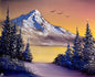 Painting #2146 - 20x24" Canvas - Sunset Mountain Landscape painted 11-14-25
