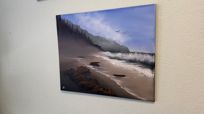 Painting #2107 - 20x24" Canvas - Oregon Coast Seascape painted 10-17-25