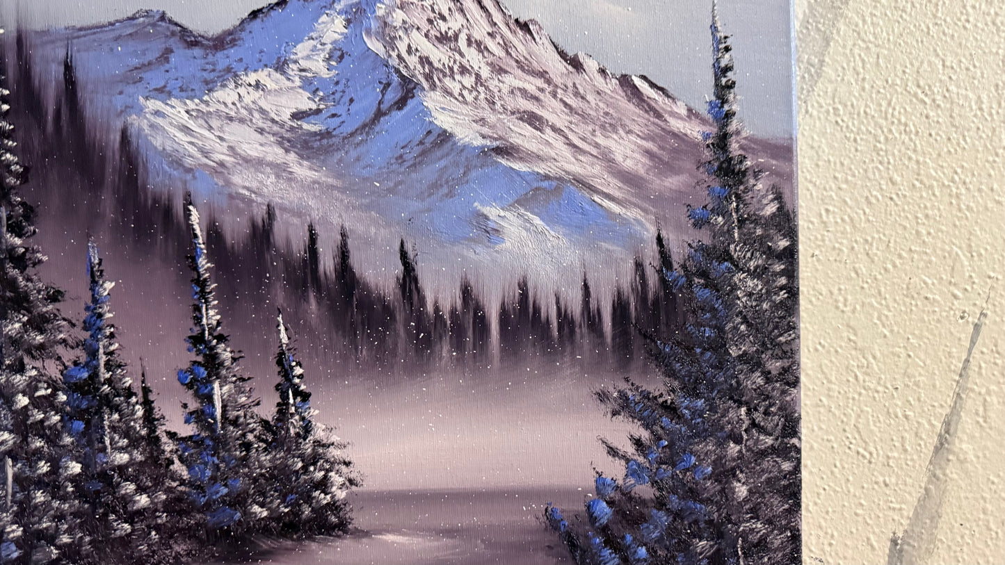 Painting #2411 - 16x20" Canvas - Road To Mt Hood painted 4-25-26