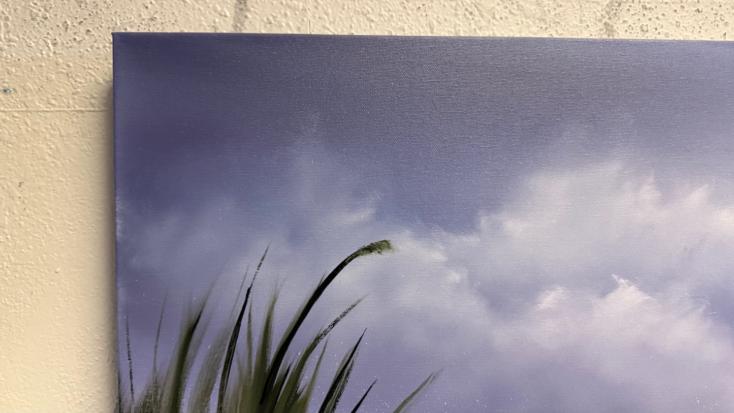 Painting #2192 - 24x30" Canvas - Dune Grass Seascape painted 12-18-25