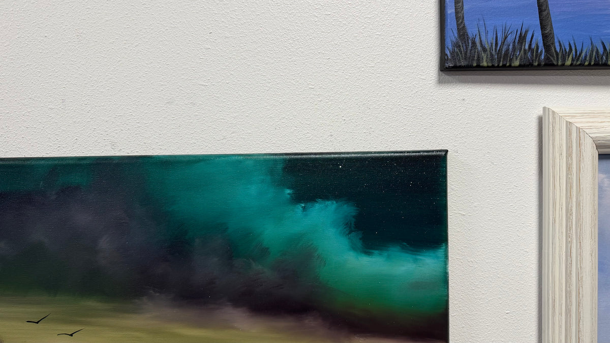 Painting #2617 - 18x24" Canvas - Night Seascape painted 9-24-26