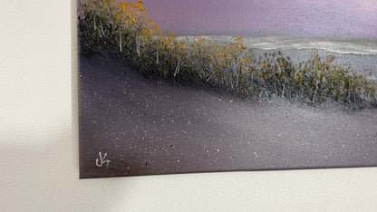 Painting #2539 - 16x20" Canvas - East Coast Surise Seascape painted 8-4-26