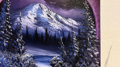Painting #2195 - 16x20" Canvas - Portal Painting Mt Hood Waterfall painted 12-19-25
